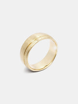 Agave Band in 14k yellow gold with organic texture and signature matte finish.