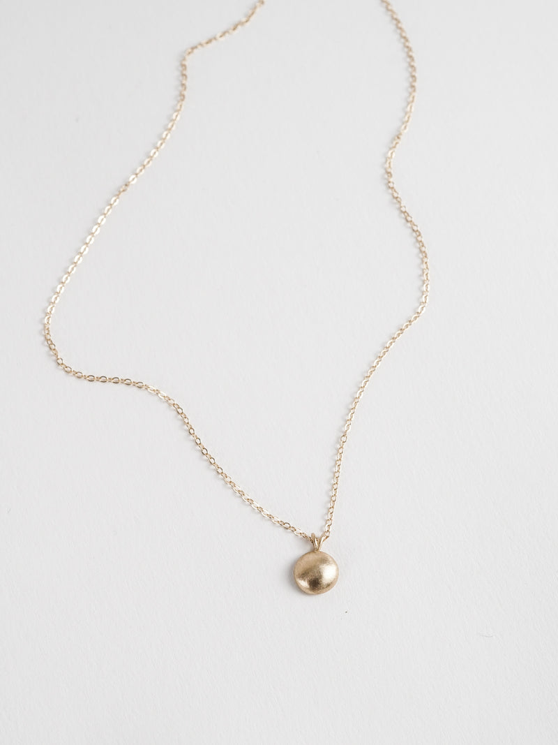 Shown: reverse side of pendant, on the Basic Cable Chain - 14k yellow gold.