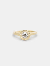 Shown: 0.5ct near colorless antique diamond in 14k yellow gold with organic texture and signature matte finish.