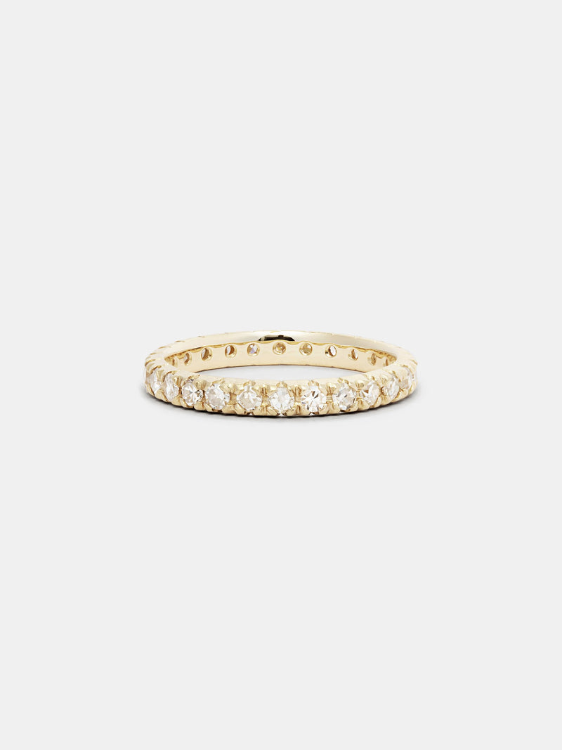 Shown: 14k yellow gold with 2mm recycled diamonds and signature matte finish.