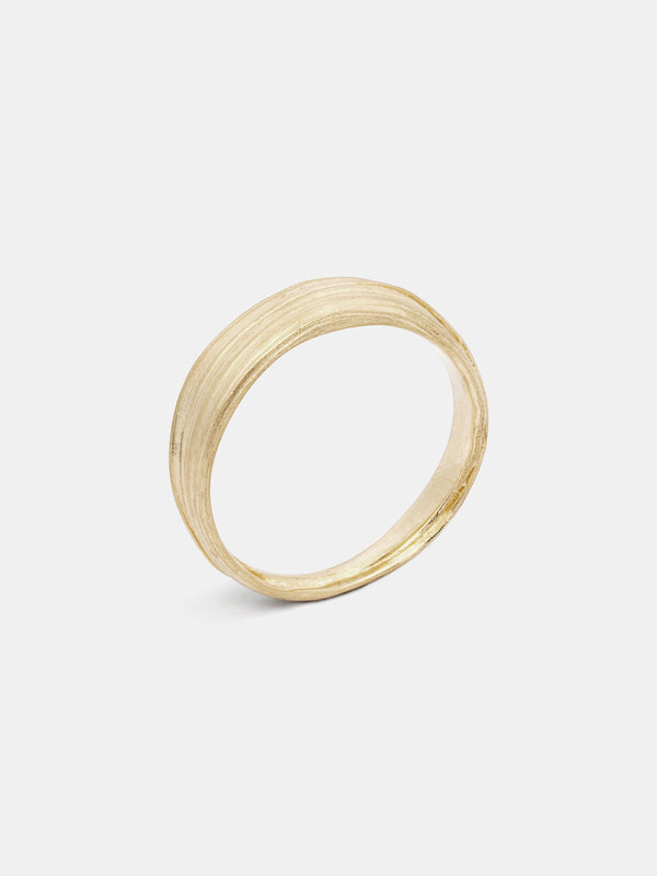 Mitsuro Band- Tapered in 14k yellow gold with signature matte finish.