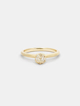 Shown: 0.5ct faint color antique diamond in 14k yellow gold with smooth texture and signature matte finish.